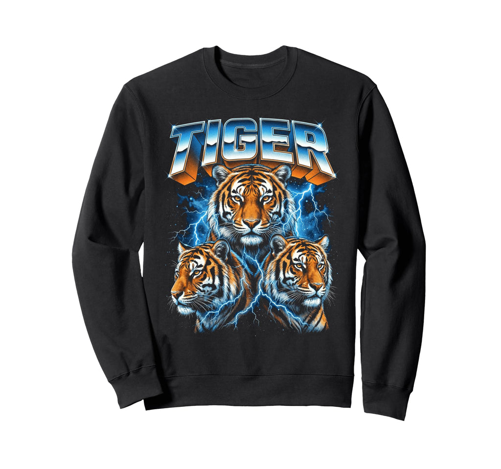 Tiger 80S Funny Tiger Animal 90S Sweatshirt - Unique Graphic for Adults - T-Shirt, Sweatshirt, Hoodie