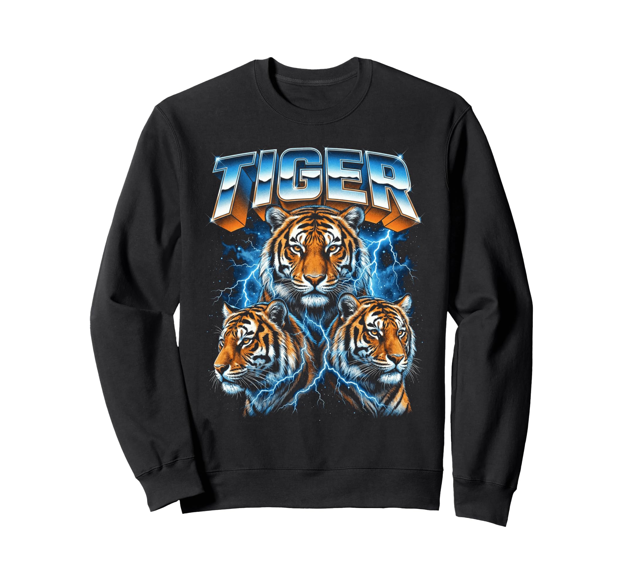 Tiger 80S Funny Tiger Animal 90S Sweatshirt - Unique Graphic for Adults - T-Shirt, Sweatshirt, Hoodie