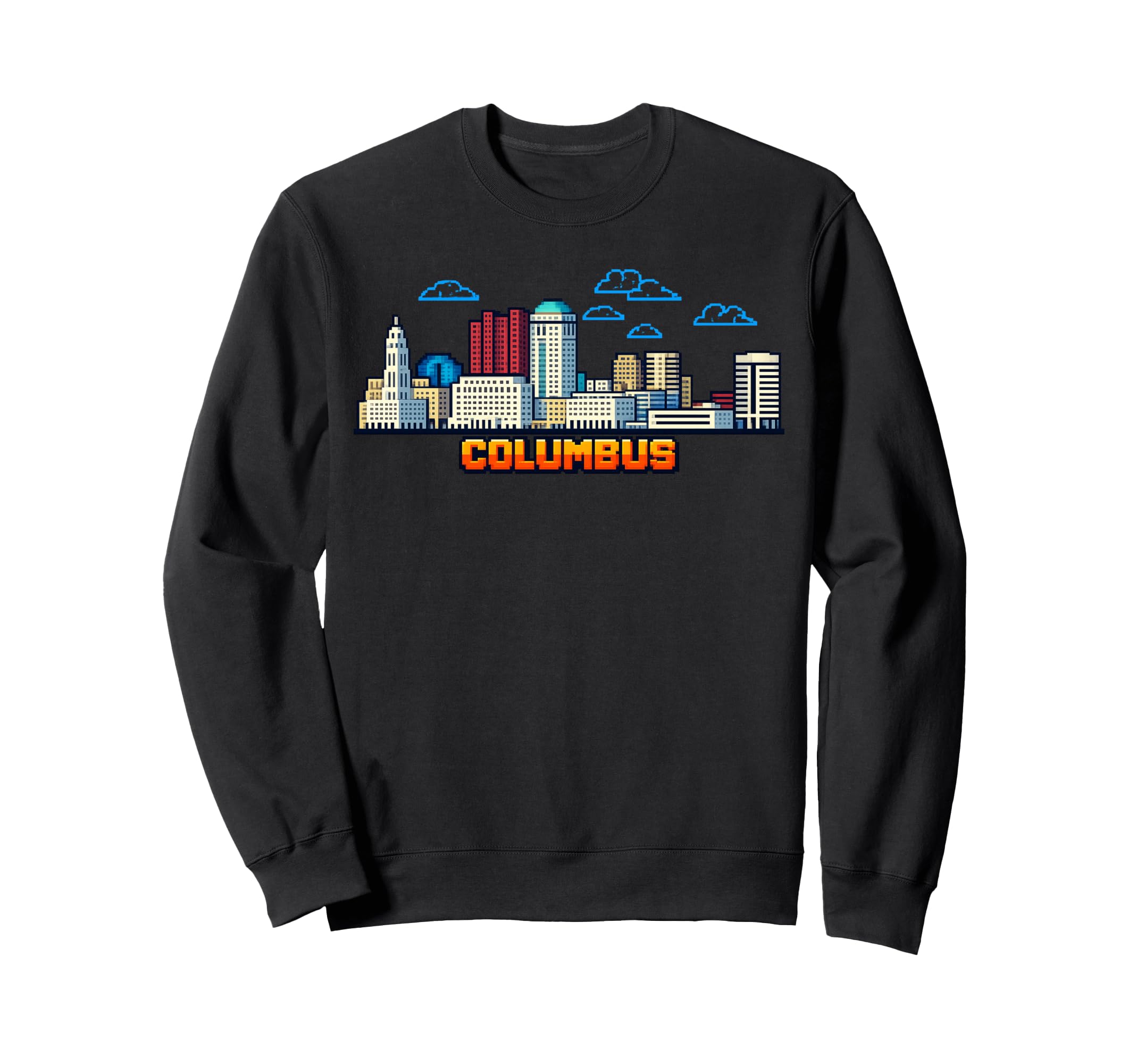 Columbus 8 Bit Video Arcade Gamer Sweatshirt - Unique Graphic Unisex - T-Shirt, Sweatshirt, Hoodie