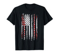 Baseball American Flag T-Shirt - Minimalist Print for Adults - T-Shirt, Sweatshirt, Hoodie