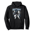 Brittany 90S Heavy Metal Dog Lover Hoodie - Fun Novelty Design for Adults - T-Shirt, Sweatshirt, Hoodie