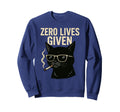 Rebellious Black Cat Smoking Zero Sweatshirt - Custom Art Print for Adults - T-Shirt, Sweatshirt, Hoodie