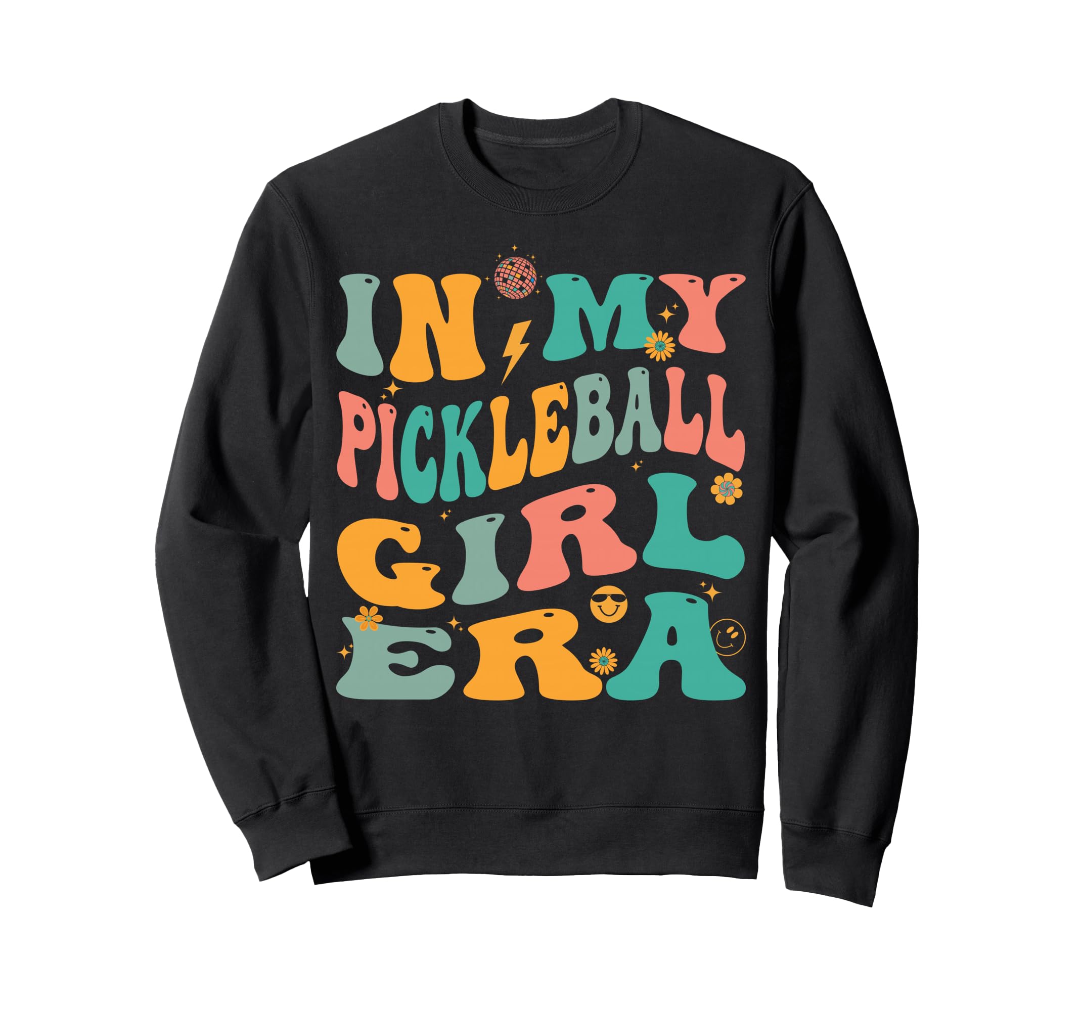 Pickleball Groovy Sweatshirt - Graphic Print Unisex - T-Shirt, Sweatshirt, Hoodie