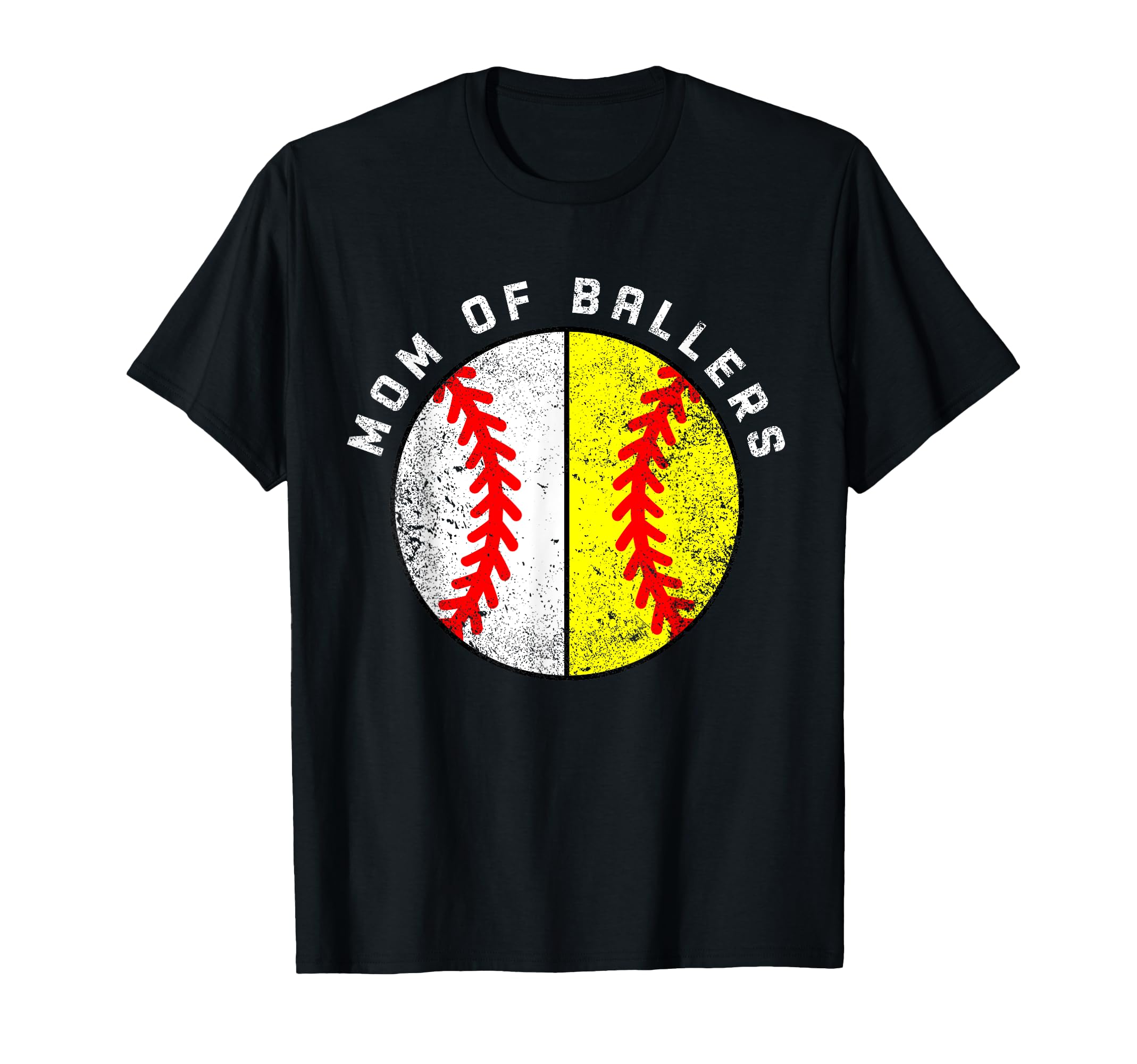 Mom Ballers Funny Baseball Softball Mom T-Shirt - Trendy Graphic for Adults - T-Shirt, Sweatshirt, Hoodie