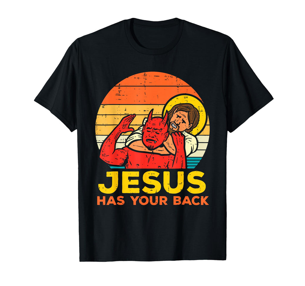 Jesus Has Your Back Sunset Jesus T-Shirt - Casual Everyday Wear Unisex - T-Shirt, Sweatshirt, Hoodie
