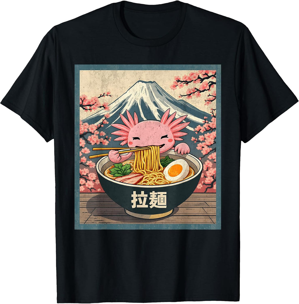 Axolotl Ramen Anime For Men Women Kids - Adult & Kids T-Shirts, Sweatshirts & Hoodies apparel design preview 1