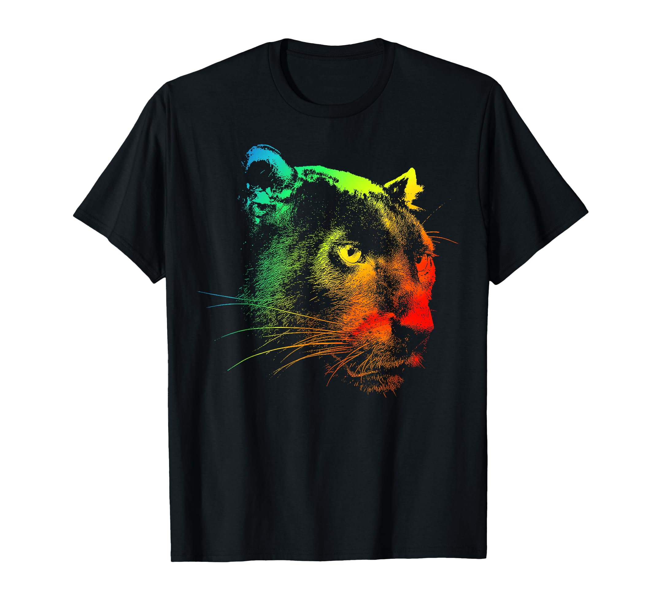 Panther Colorful Rainbow T-Shirt - Unique Graphic Men Women - T-Shirt, Sweatshirt, Hoodie