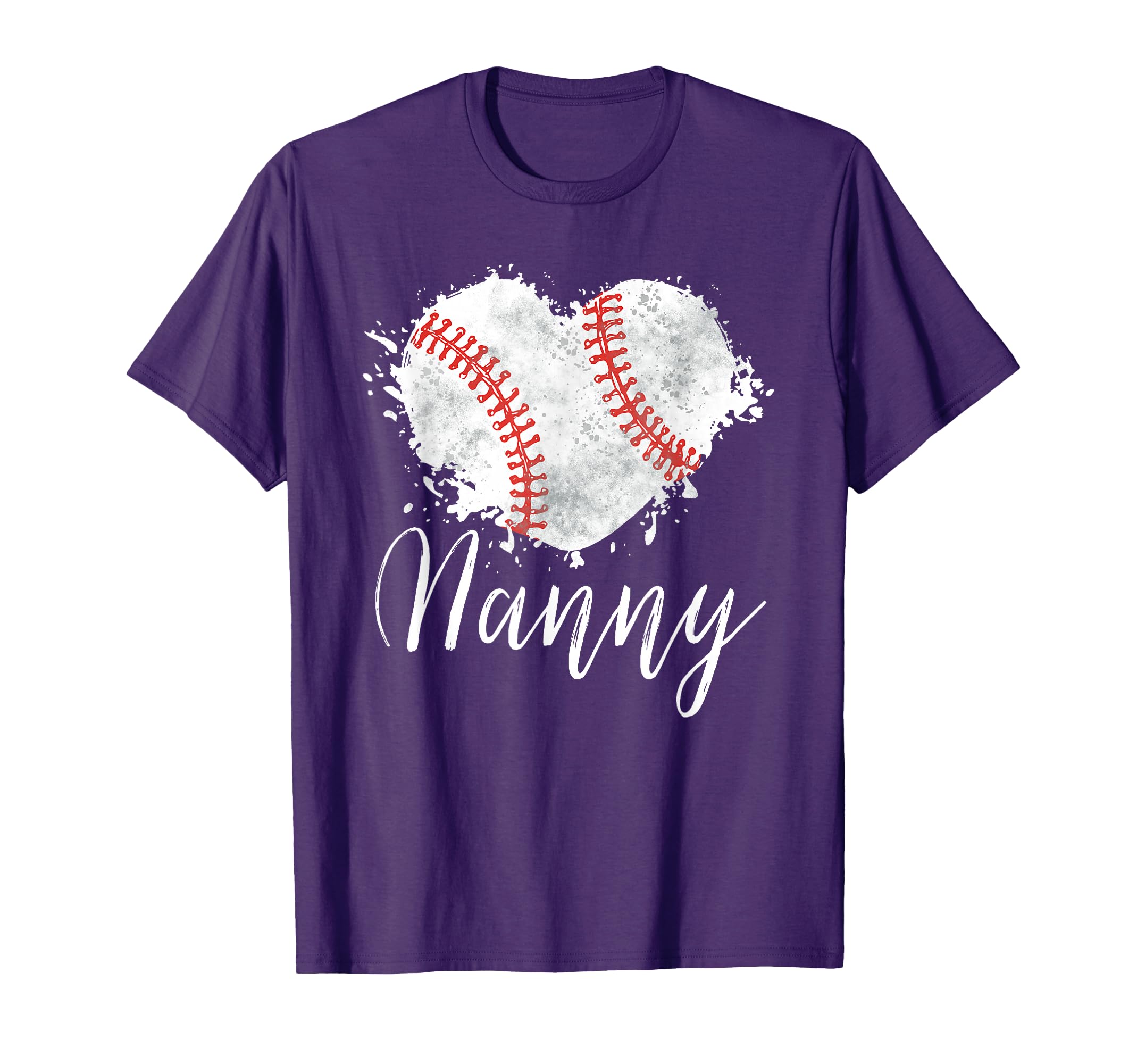 Baseball Nanny Baseball Love Heart T-Shirt - Novelty Apparel Men Women - T-Shirt, Sweatshirt, Hoodie