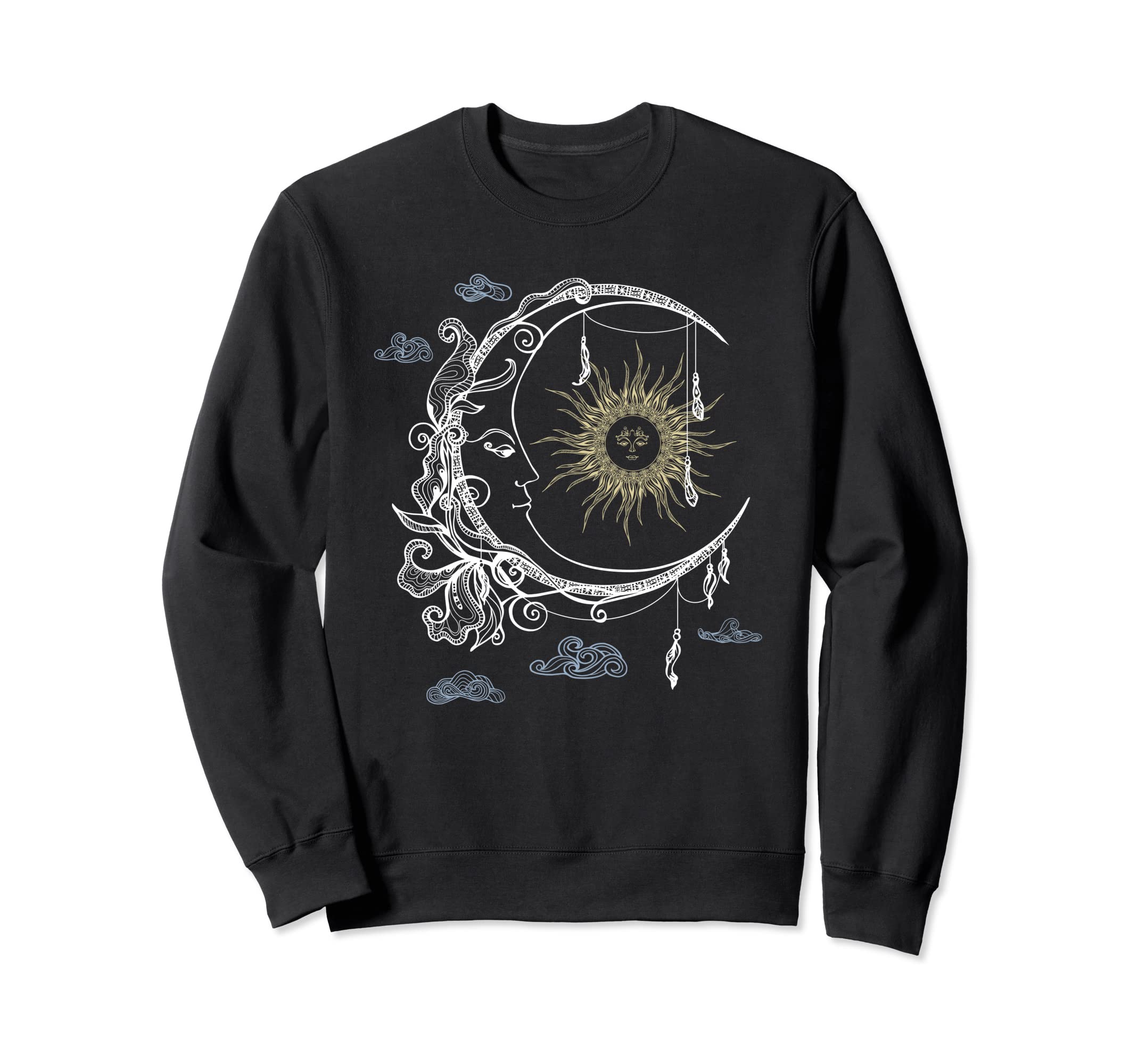 Celestial Sun Moon 90S Witch Sweatshirt - Custom Art Print for Adults - T-Shirt, Sweatshirt, Hoodie