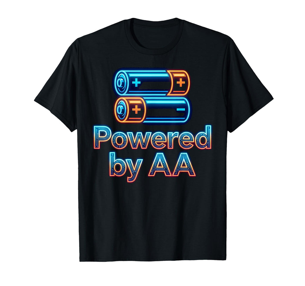 Powered Aa Arcade Lovers Gaming T-Shirt - Aesthetic Graphic Men Women - T-Shirt, Sweatshirt, Hoodie