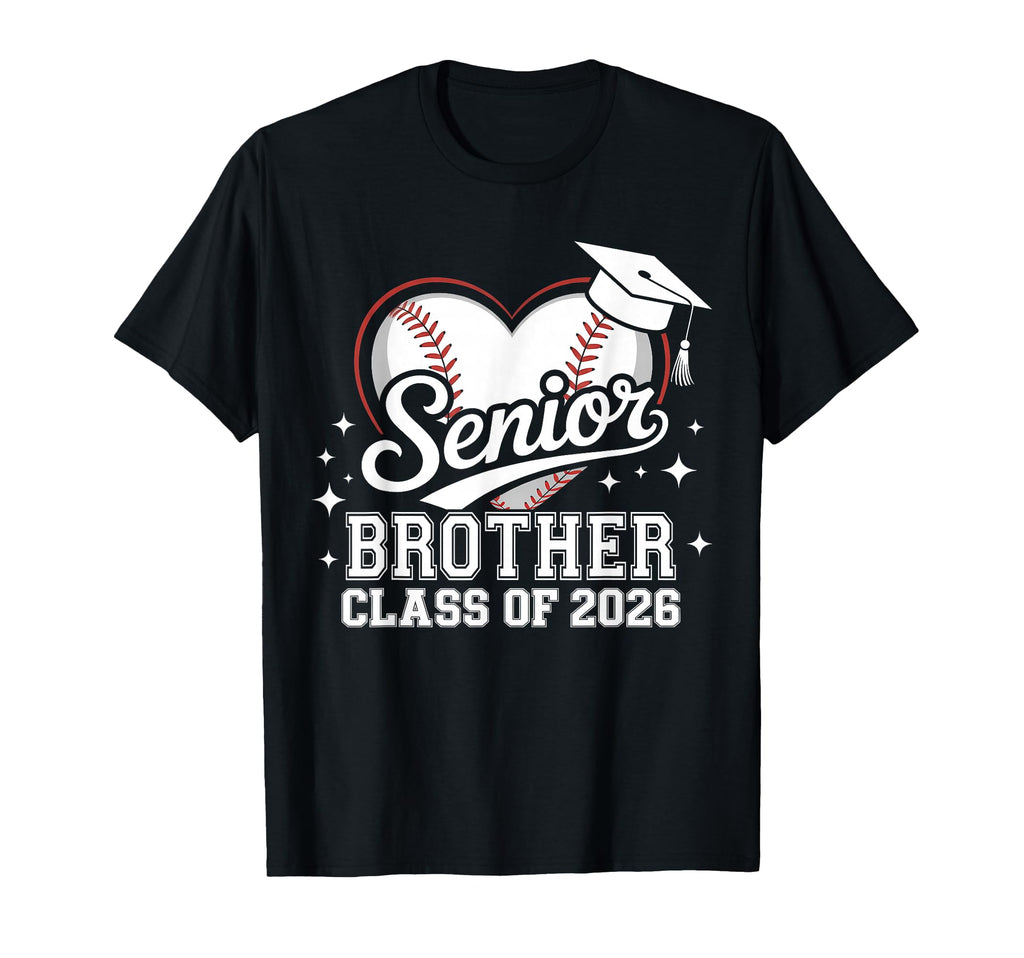 Senior Brother Class 2026 Baseball T-Shirt - Custom Art Print for Adults - T-Shirt, Sweatshirt, Hoodie