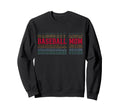Baseball Mom Funny Layered Text Sweatshirt - Aesthetic Graphic Men Women - T-Shirt, Sweatshirt, Hoodie
