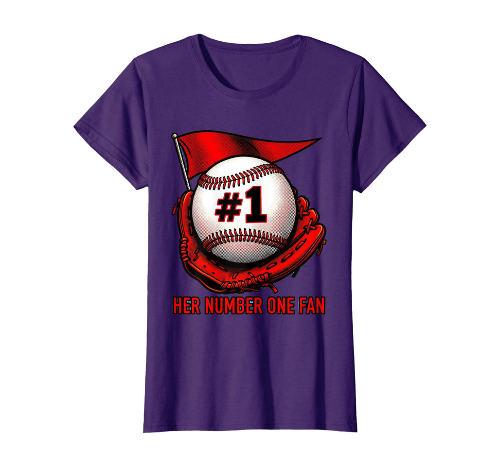 Her Number One Fan Mom Baseball T-Shirt - Streetwear Style Unisex - T-Shirt, Sweatshirt, Hoodie