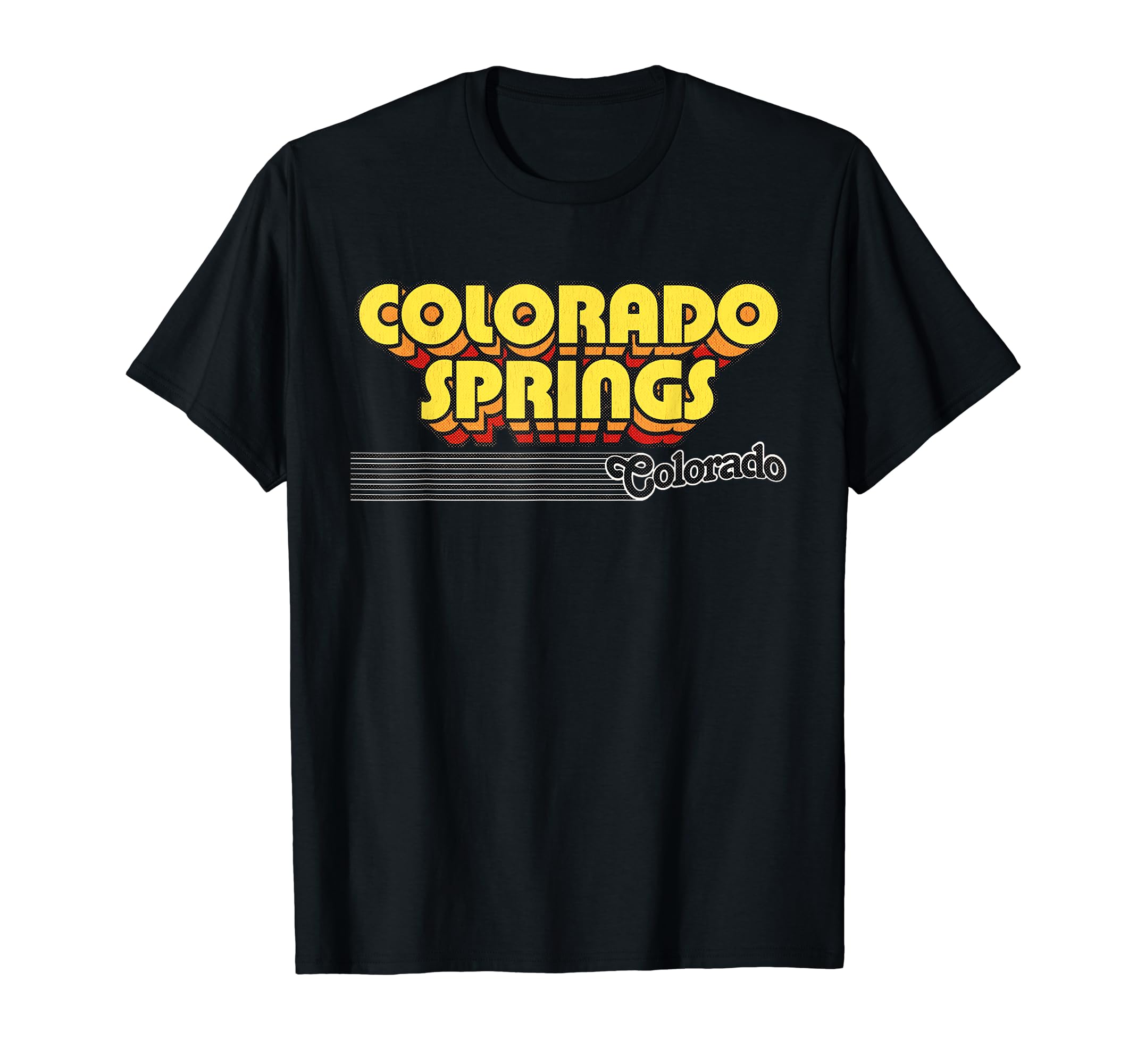 Colorado Springs Colorado Stripes T-Shirt - Custom Art Print for Adults - T-Shirt, Sweatshirt, Hoodie