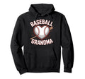 Baseball Grandma Heart Baseball Moms Hoodie - Unique Graphic for Adults - T-Shirt, Sweatshirt, Hoodie