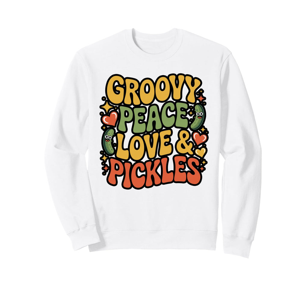 Peace Love Pickles Boho Sweatshirt - Minimalist Print Men Women - T-Shirt, Sweatshirt, Hoodie