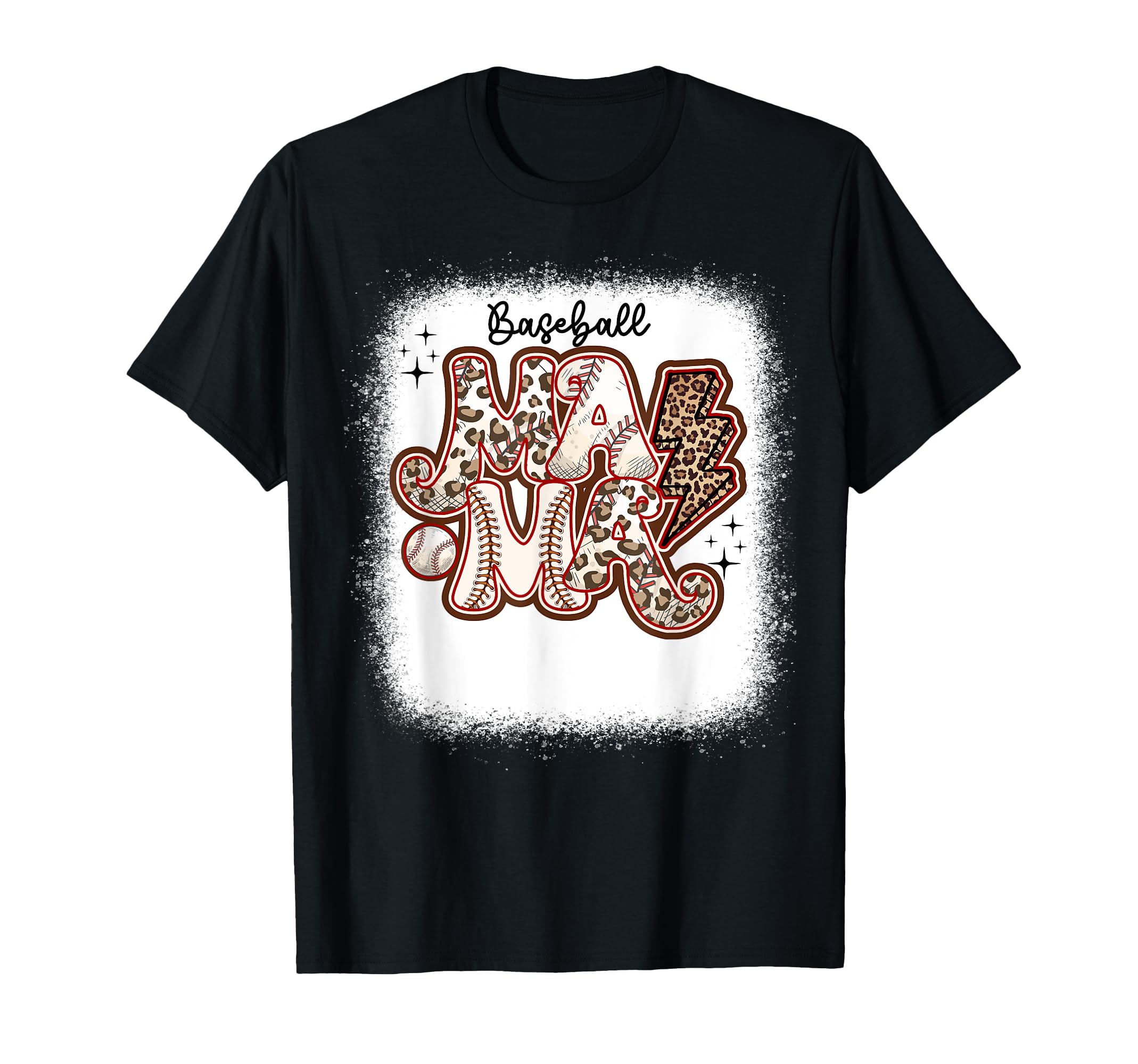 Softball Baseball Mom Leopard Mothers T-Shirt - Aesthetic Graphic Unisex - T-Shirt, Sweatshirt, Hoodie