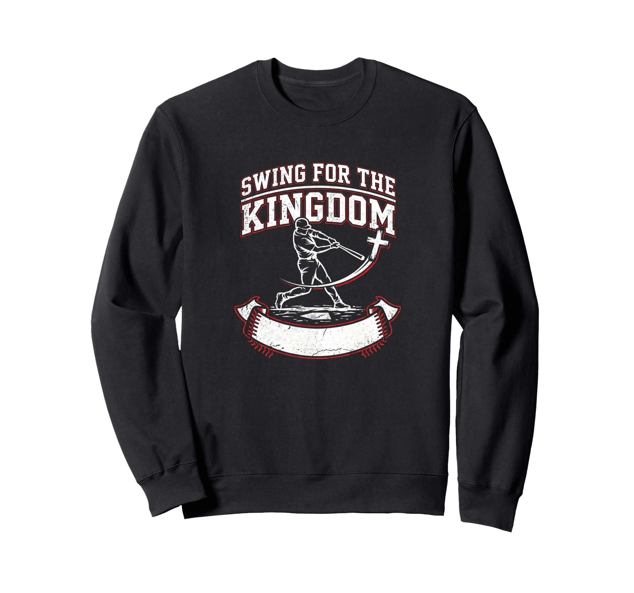 Swing Kingdom Christian Baseball Sweatshirt - Aesthetic Graphic Unisex - T-Shirt, Sweatshirt, Hoodie
