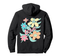 Boho Flowers Back Side Hoodie - Trendy Graphic for Adults - T-Shirt, Sweatshirt, Hoodie
