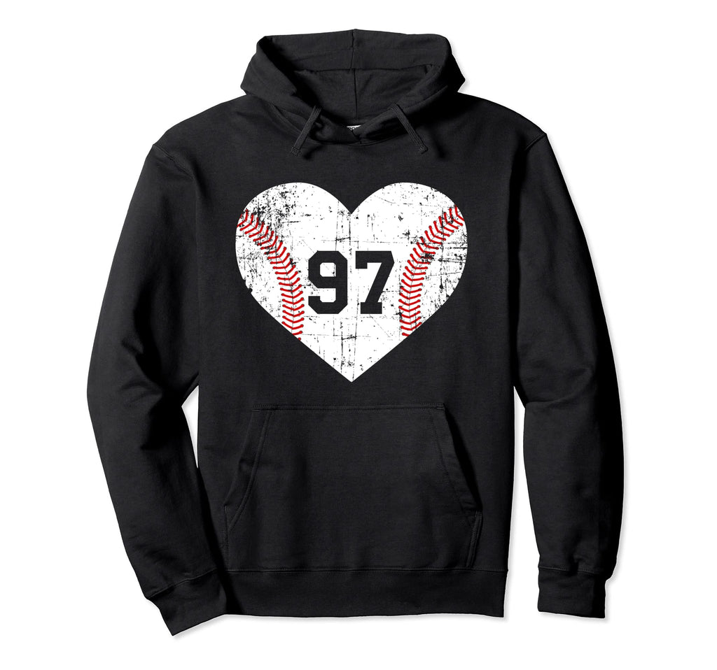 Baseball 97 Jersey Number Hoodie - Novelty Apparel Unisex - T-Shirt, Sweatshirt, Hoodie