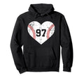 Baseball 97 Jersey Number Hoodie - Novelty Apparel Unisex - T-Shirt, Sweatshirt, Hoodie