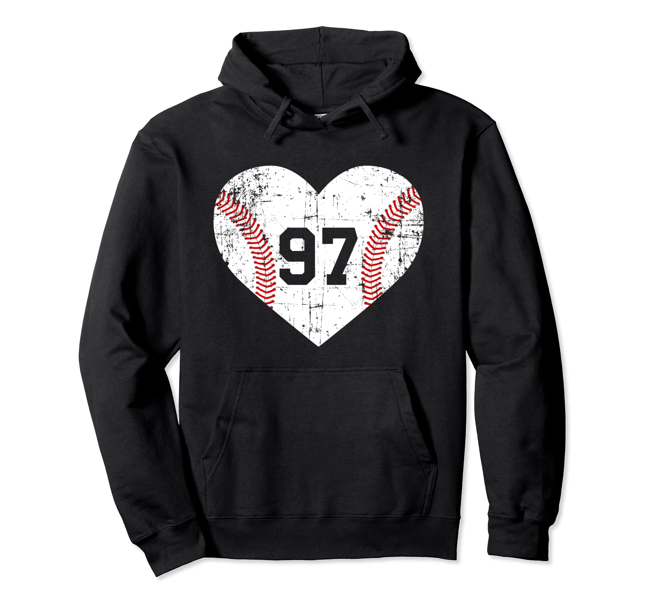 Baseball 97 Jersey Number Hoodie - Novelty Apparel Unisex - T-Shirt, Sweatshirt, Hoodie