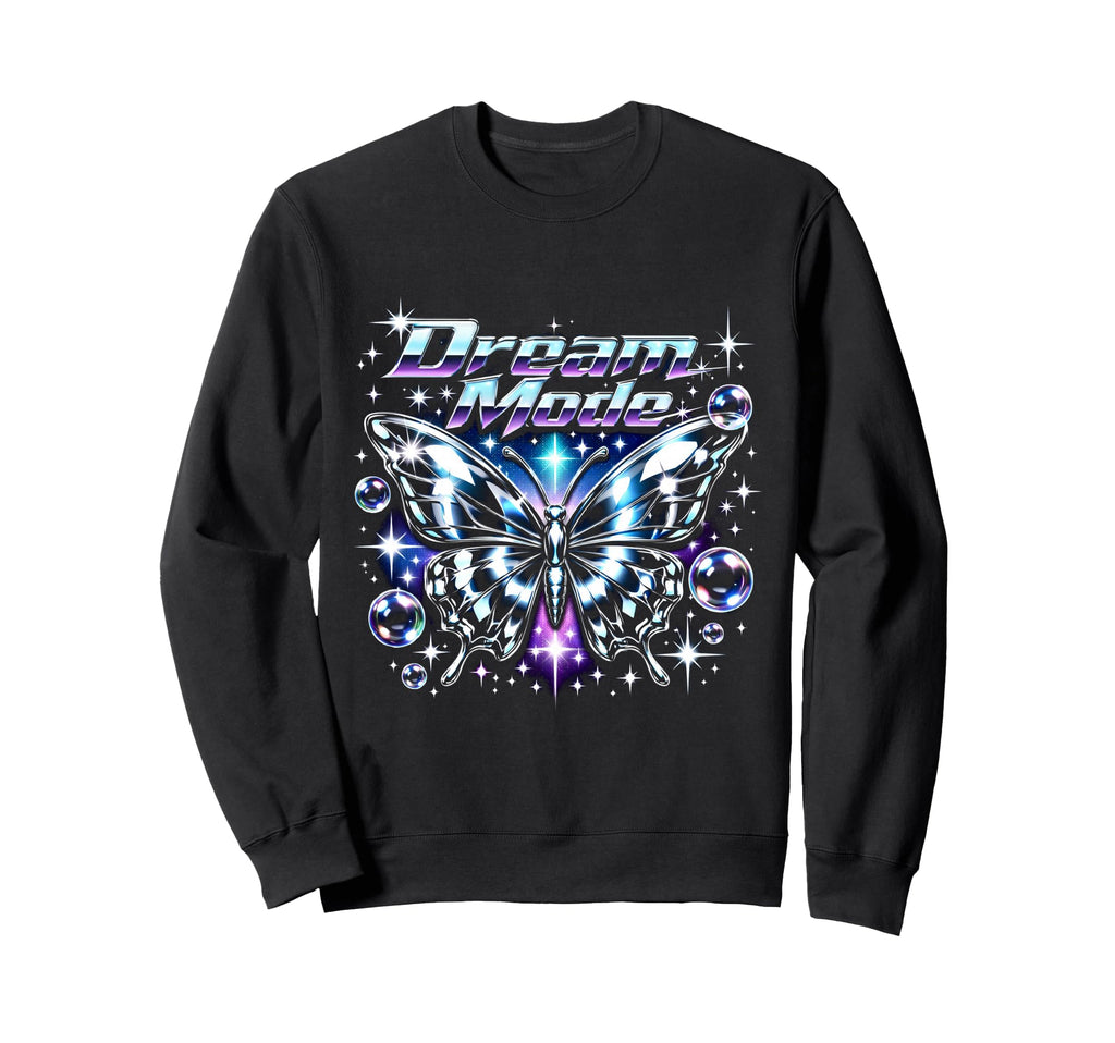 Y2K Butterfly Dream Mode Sweatshirt - Casual Everyday Wear for Adults - T-Shirt, Sweatshirt, Hoodie