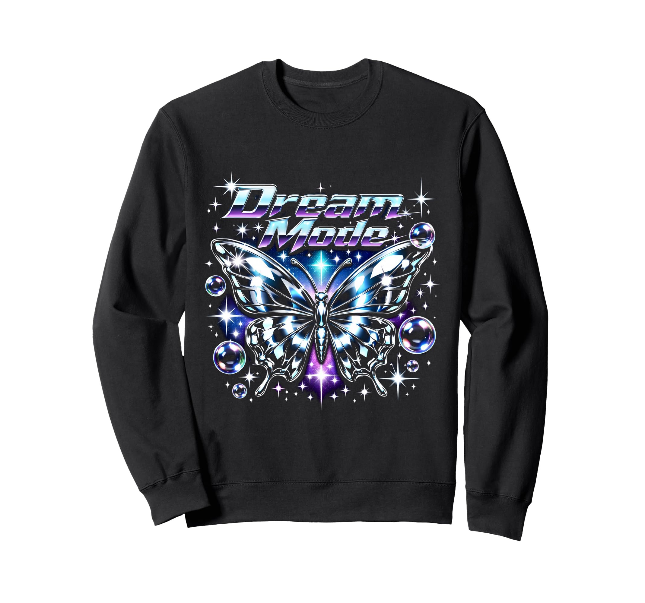 Y2K Butterfly Dream Mode Sweatshirt - Casual Everyday Wear for Adults - T-Shirt, Sweatshirt, Hoodie