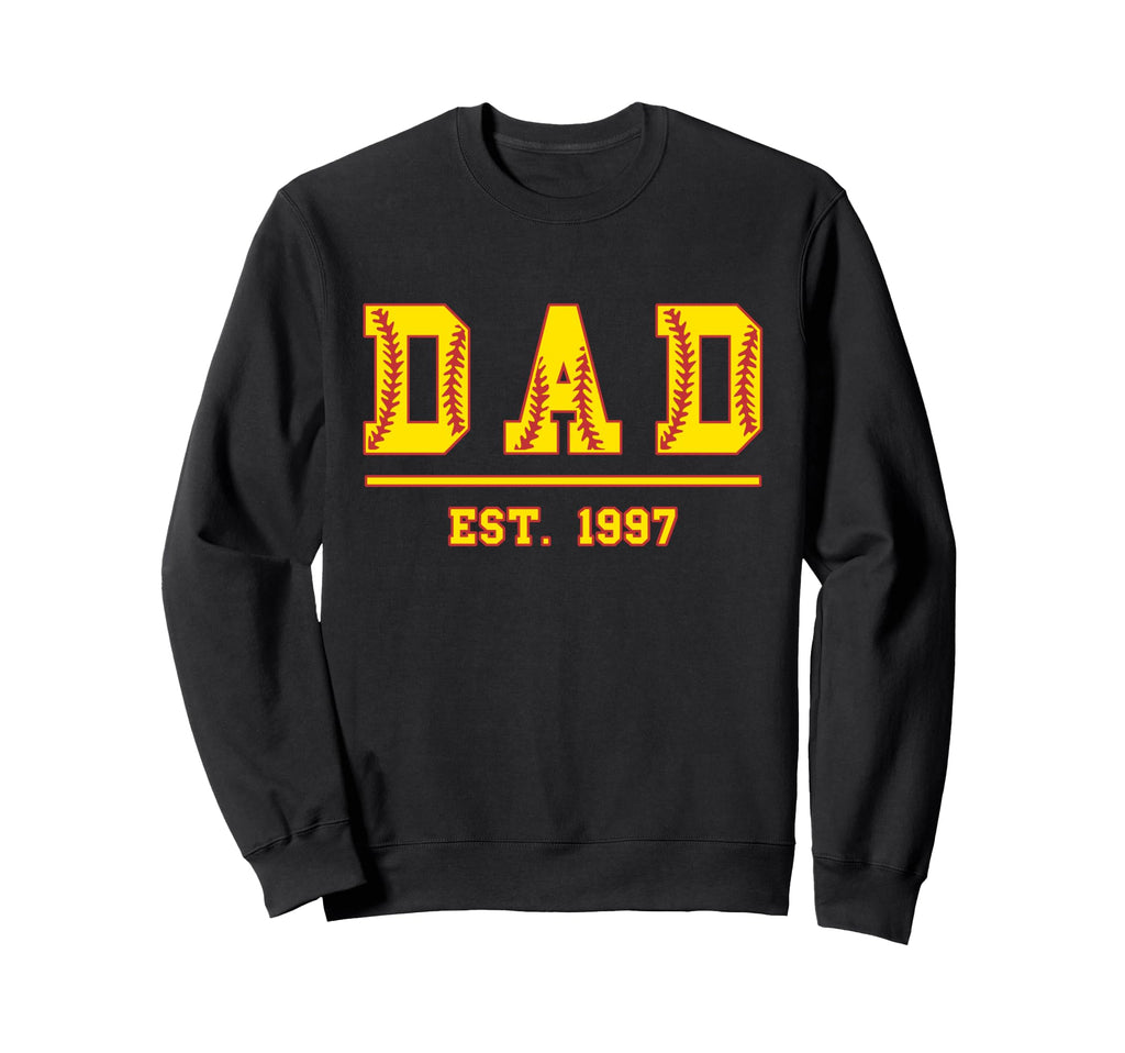 Dad Est 1997 Funny Sports Year Sweatshirt - Novelty Apparel for Adults - T-Shirt, Sweatshirt, Hoodie