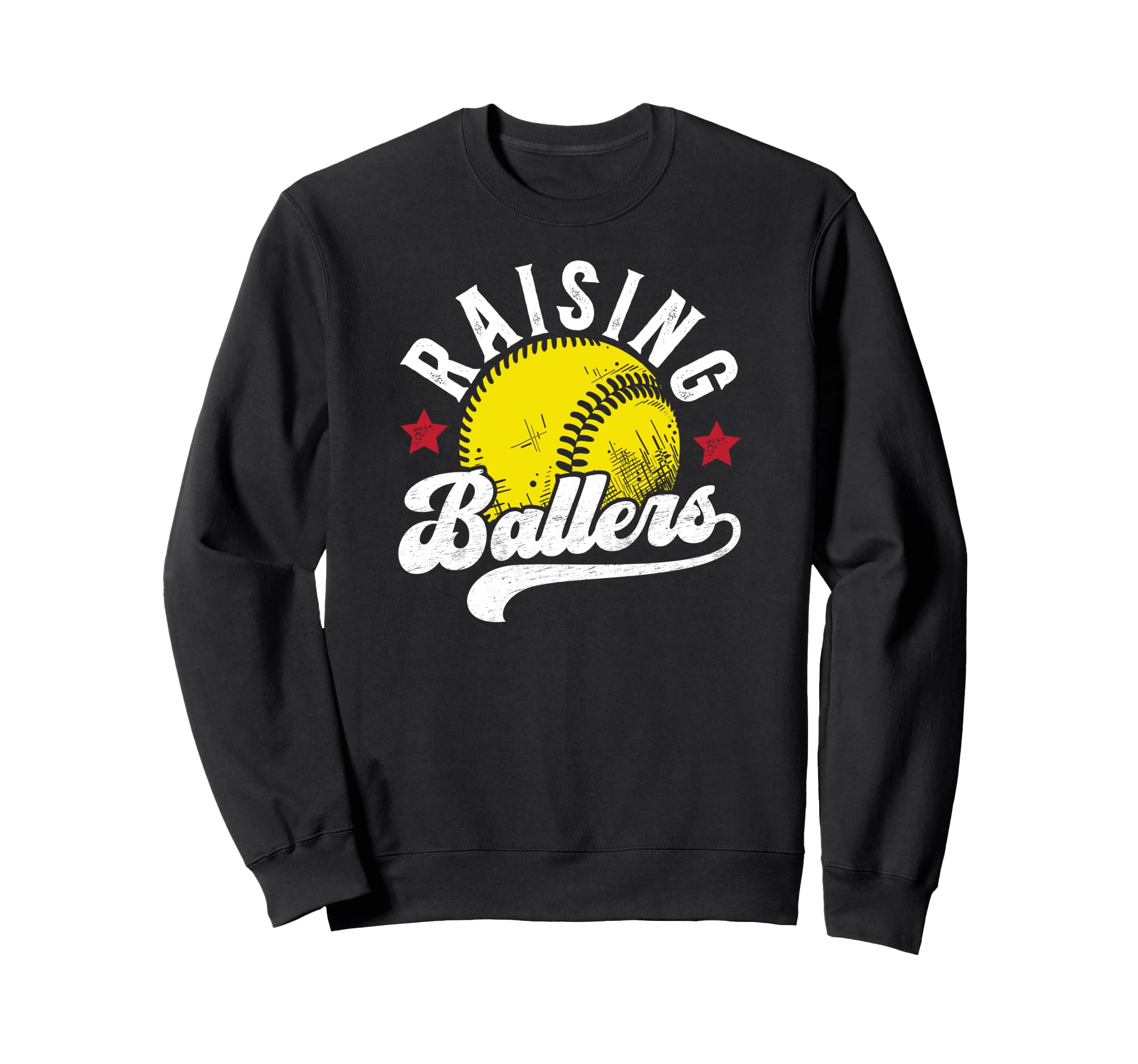 Raising Ballers Softball Dad Sweatshirt - Aesthetic Graphic for Adults - T-Shirt, Sweatshirt, Hoodie