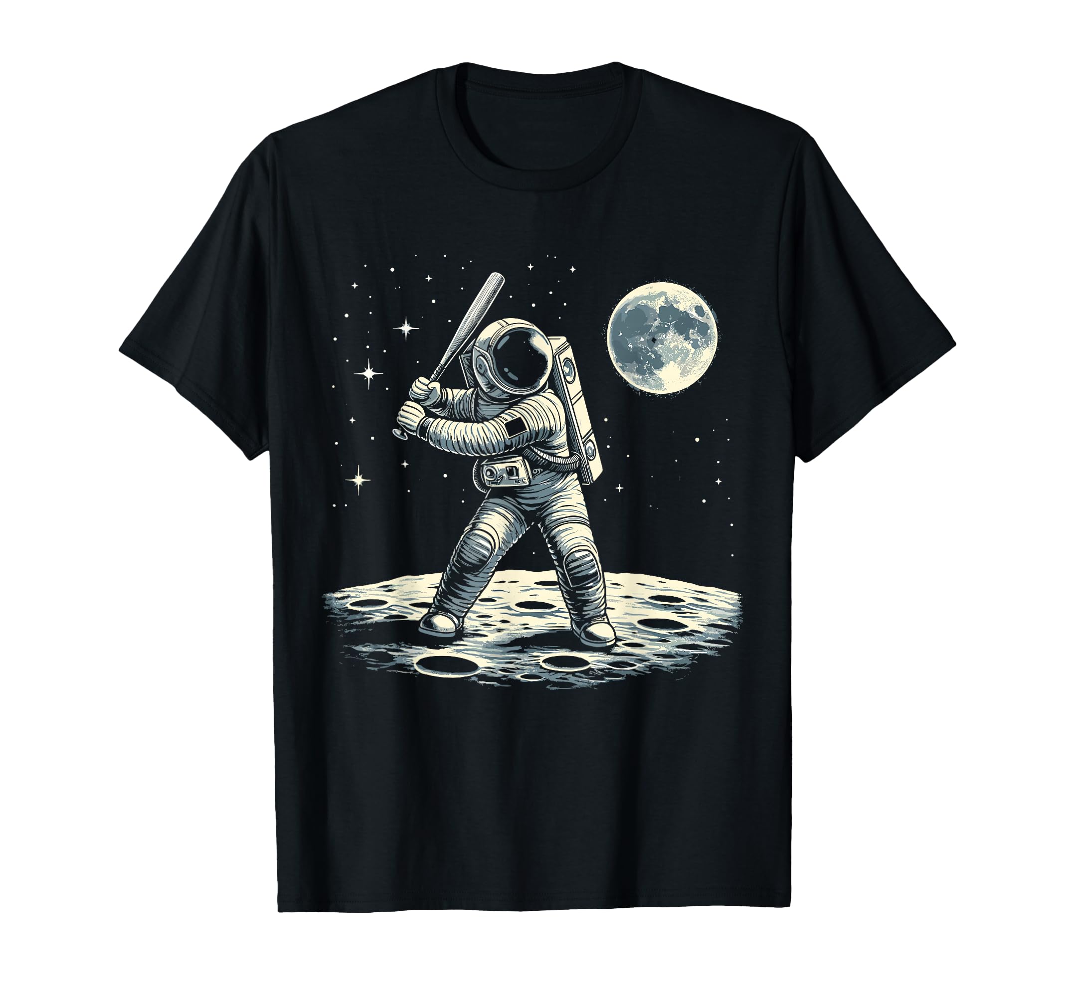 Astronaut Baseball Space T-Shirt - Custom Art Print Men Women - T-Shirt, Sweatshirt, Hoodie