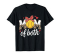Solfball Mom Both Baseball Mama Coquette T-Shirt - Minimalist Print Unisex - T-Shirt, Sweatshirt, Hoodie