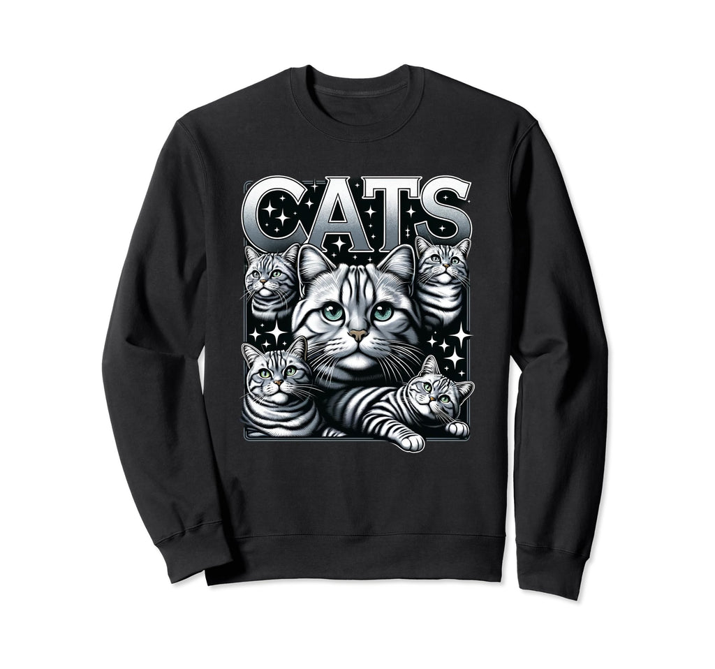 Cat Bootleg Grunge 90S Sweatshirt - Unique Graphic Unisex - T-Shirt, Sweatshirt, Hoodie