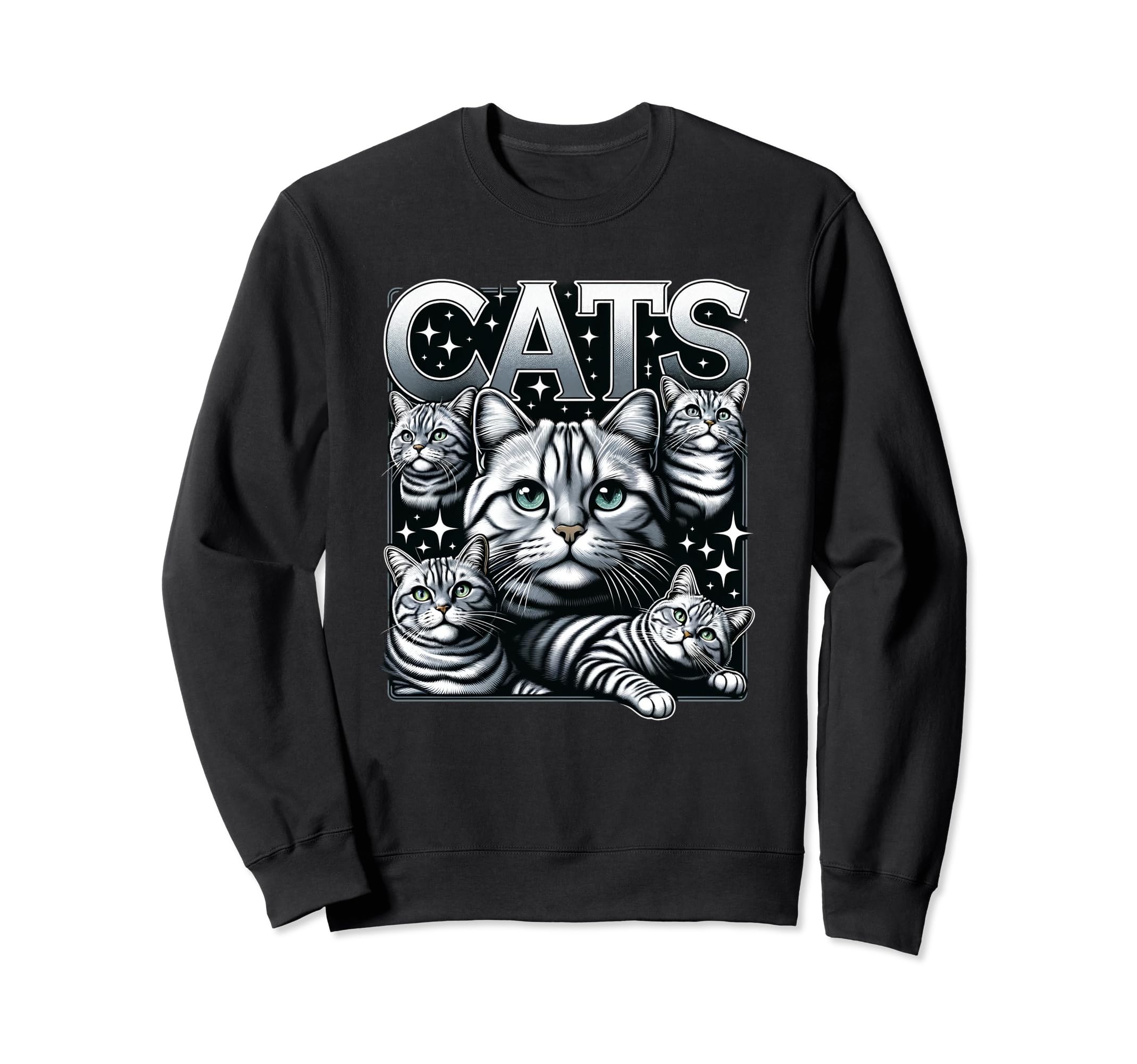Cat Bootleg Grunge 90S Sweatshirt - Unique Graphic Unisex - T-Shirt, Sweatshirt, Hoodie