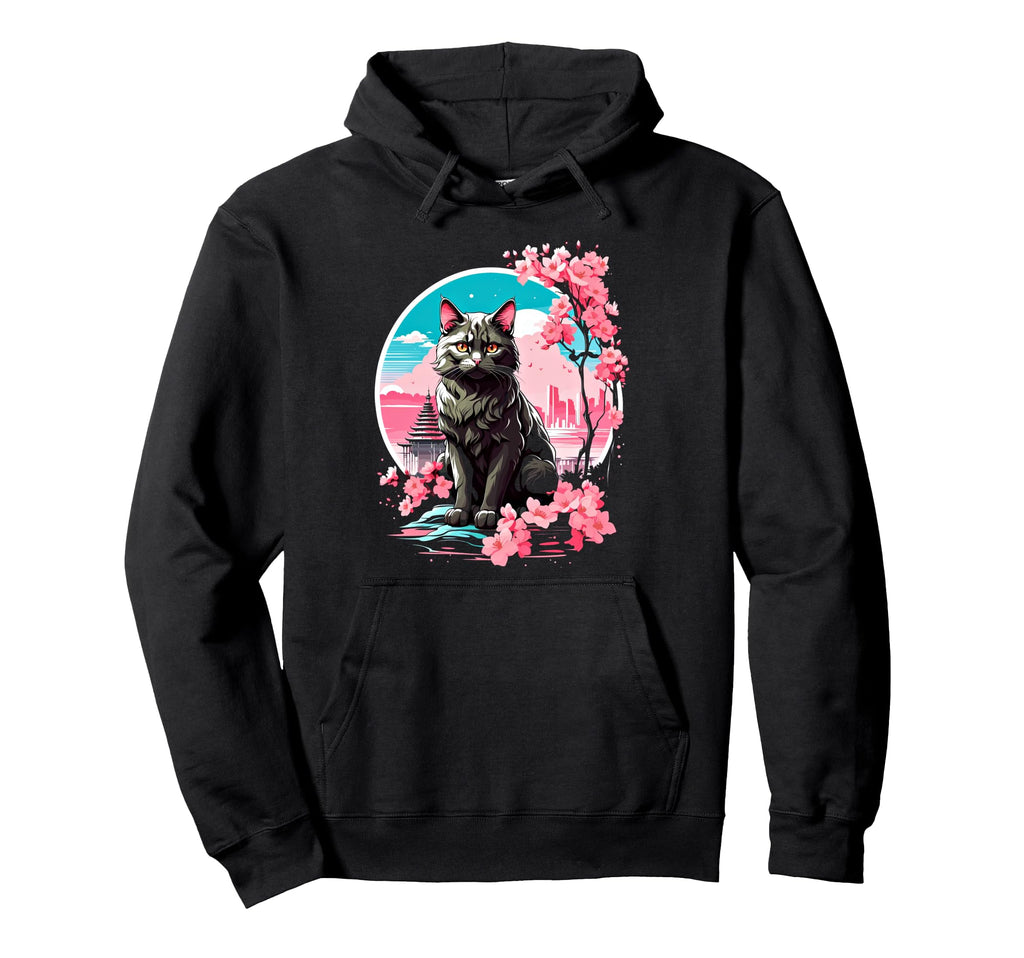 Anime Cat Japanese Aesthetic Japan Hoodie - Casual Everyday Wear Unisex - T-Shirt, Sweatshirt, Hoodie