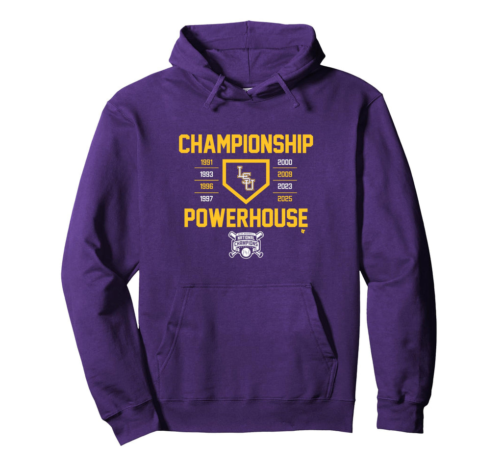 Lsu Baseball Championship Powerhouse Hoodie - Novelty Apparel Men Women - T-Shirt, Sweatshirt, Hoodie