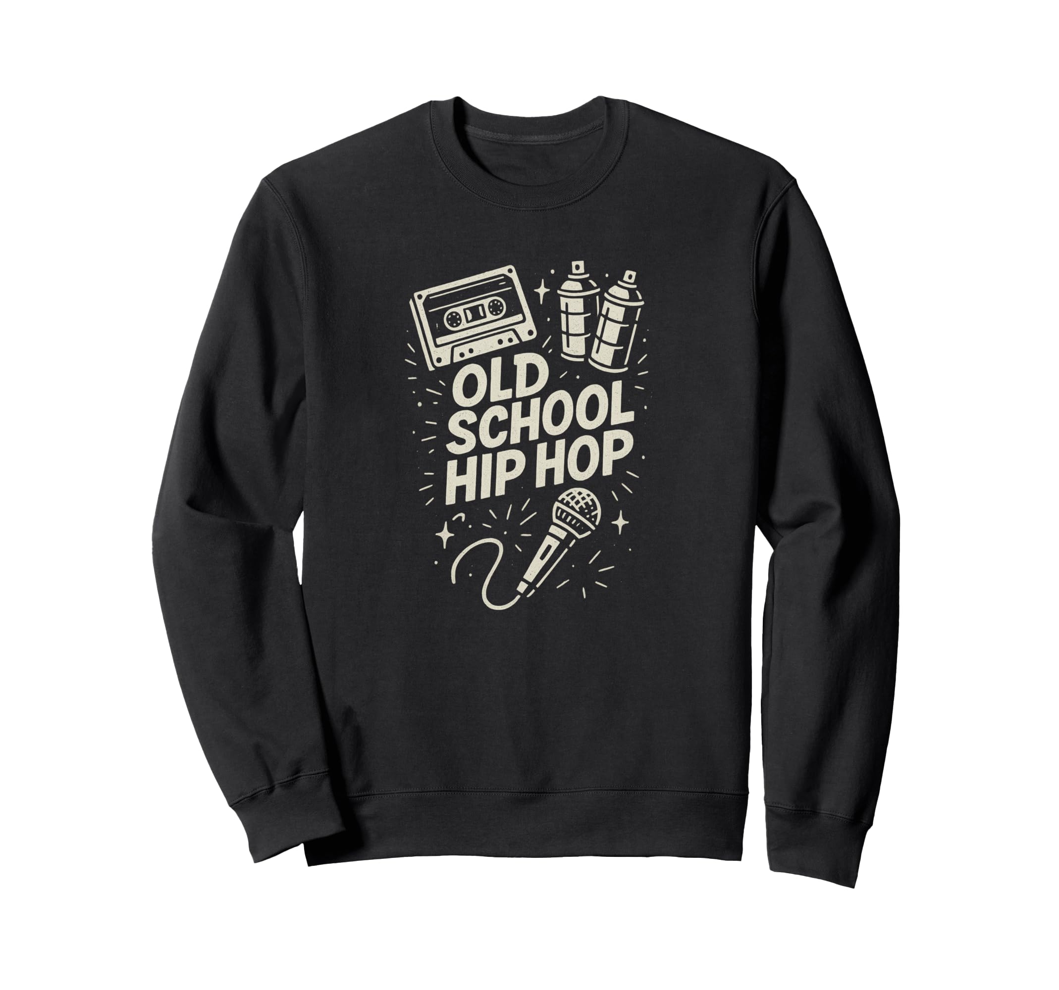 Raised Old School Hip Hop Rap Music Sweatshirt - Unique Graphic for Adults - T-Shirt, Sweatshirt, Hoodie
