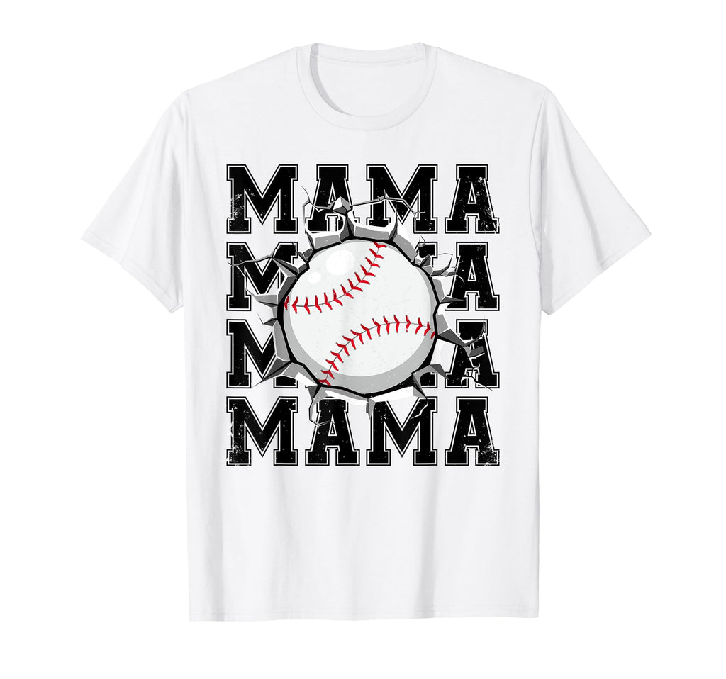 Baseball Mama Cracked Wall Family T-Shirt - Custom Art Print Unisex - T-Shirt, Sweatshirt, Hoodie