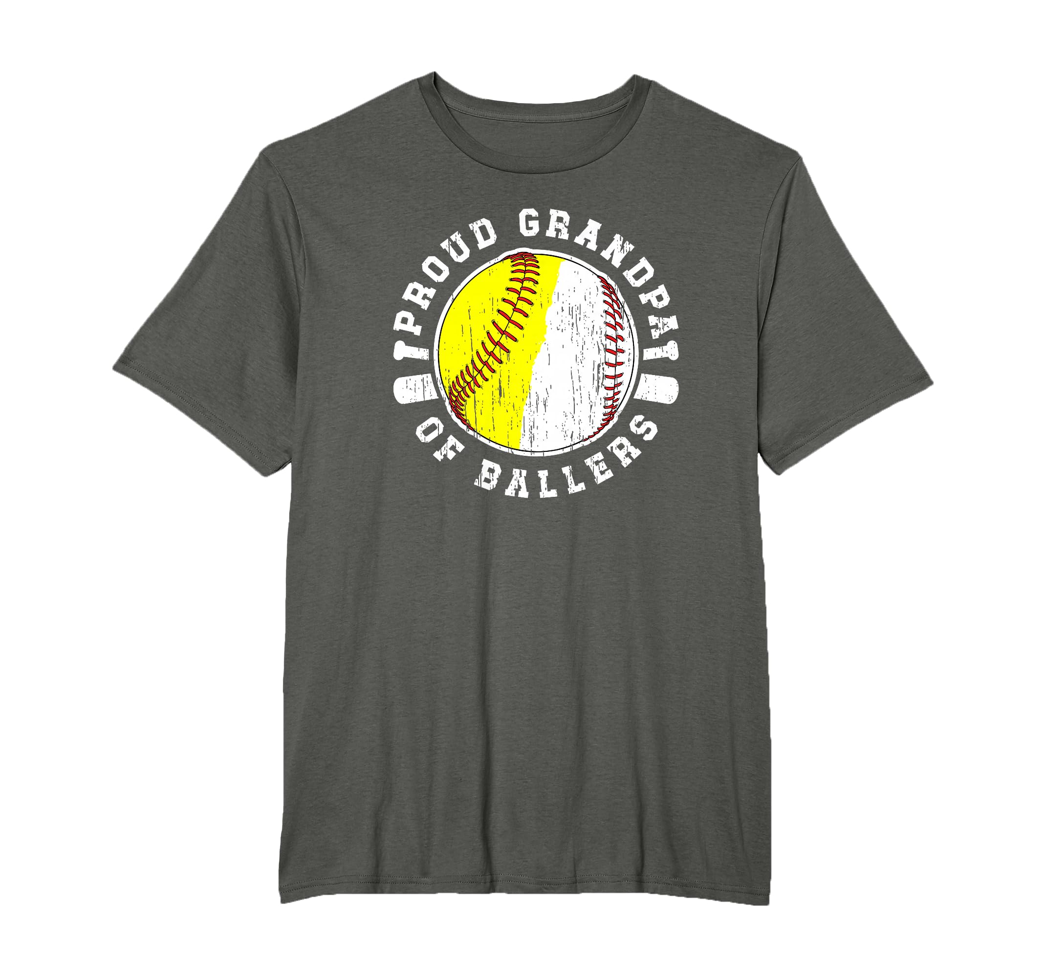 Proud Grandpa Ballers Softball T-Shirt - Novelty Apparel Men Women - T-Shirt, Sweatshirt, Hoodie