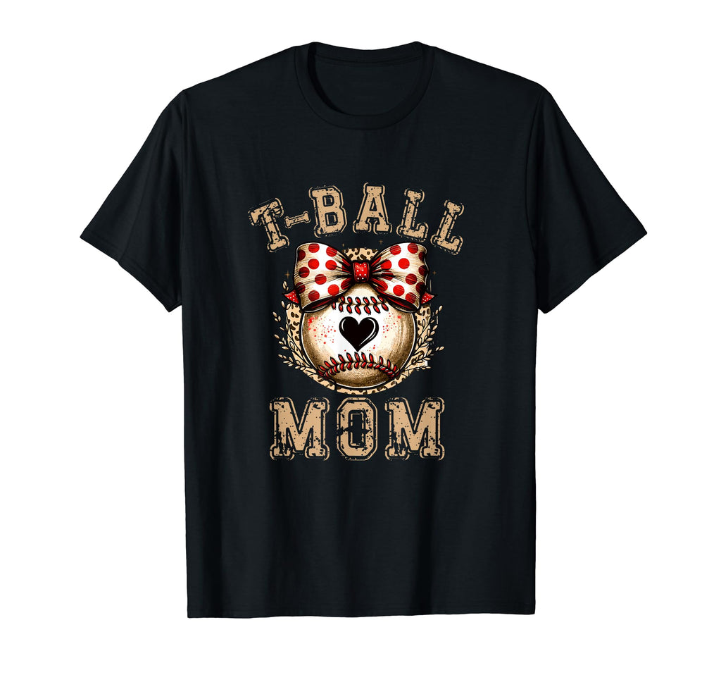 T Ball Mom Ball Bow Baseball Teen T-Shirt - Streetwear Style Men Women - T-Shirt, Sweatshirt, Hoodie