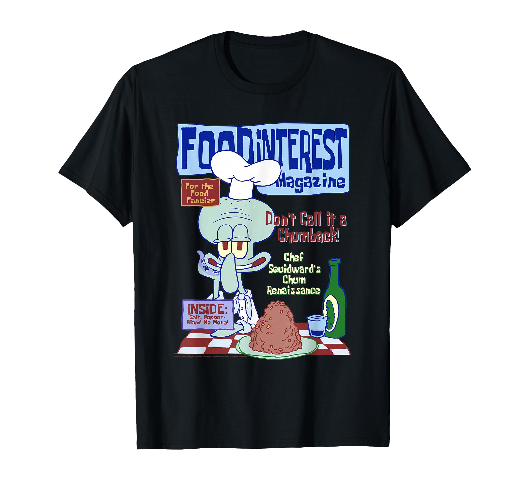 Spongebob Food Interest Magazine T-Shirt - Trendy Graphic for Adults - T-Shirt, Sweatshirt, Hoodie