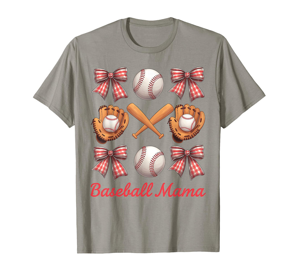 Baseball Mama Coquette Bow Mothers Day T-Shirt - Trendy Graphic Men Women - T-Shirt, Sweatshirt, Hoodie