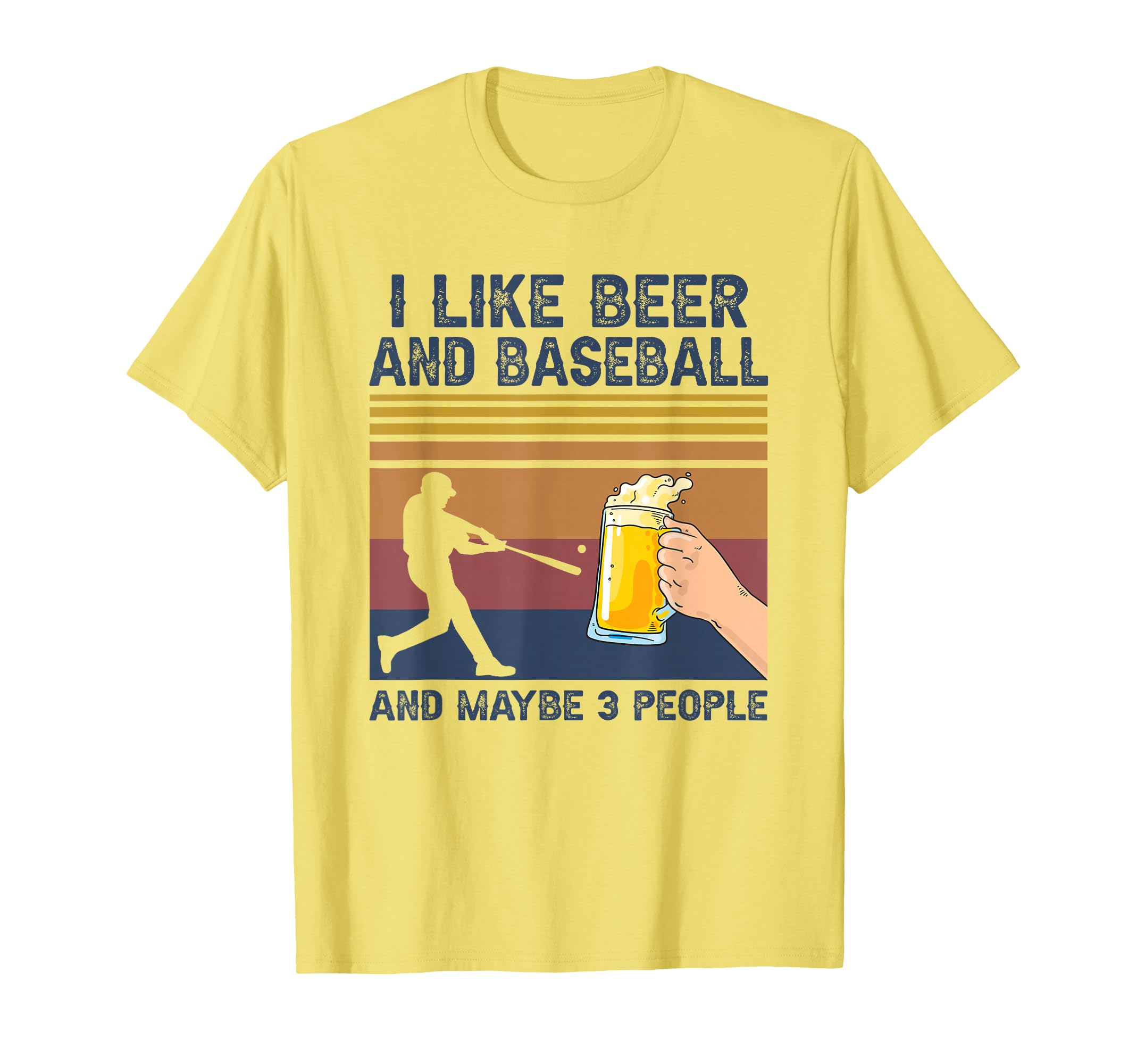 I Like Beer And Baseball And Maybe T-Shirt - Aesthetic Graphic for Adults - T-Shirt, Sweatshirt, Hoodie