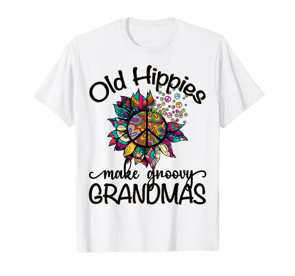 Old Hippies Make Groovy Grandmas 70S T-Shirt - Minimalist Print Men Women - T-Shirt, Sweatshirt, Hoodie