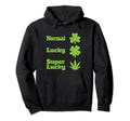 Super Lucky Cannabis And Clover Distressed Hoodie - Graphic Print Men Women - T-Shirt, Sweatshirt, Hoodie