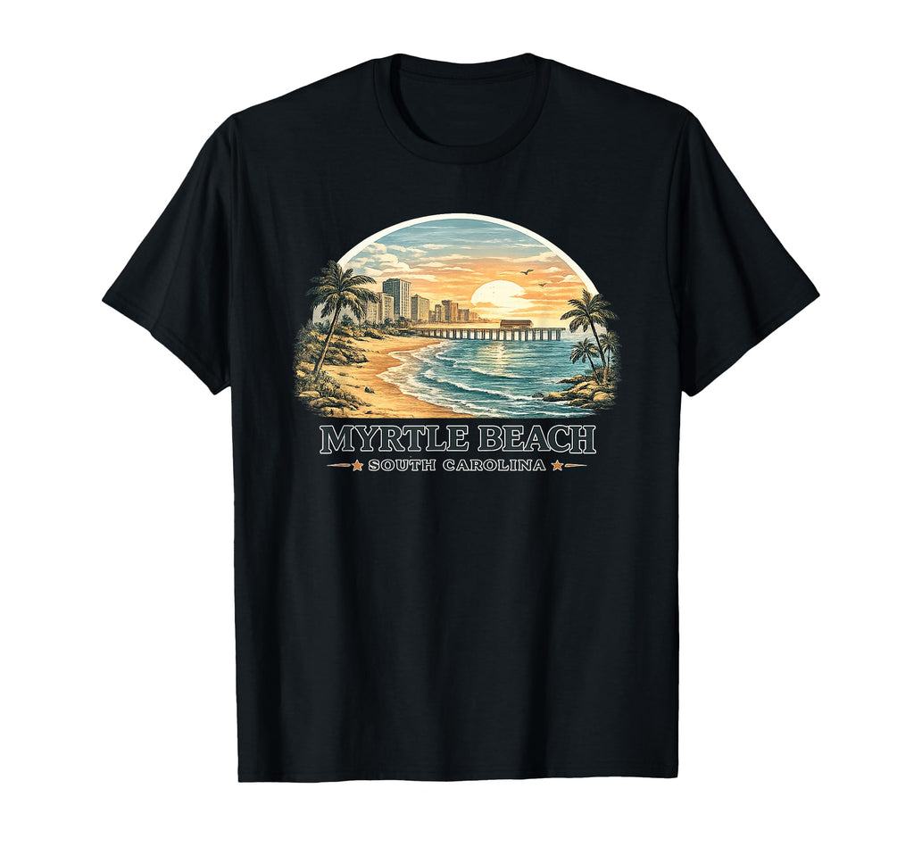 Myrtle Beach Sunset South Carolina T-Shirt - Custom Art Print Unisex - T-Shirt, Sweatshirt, Hoodie