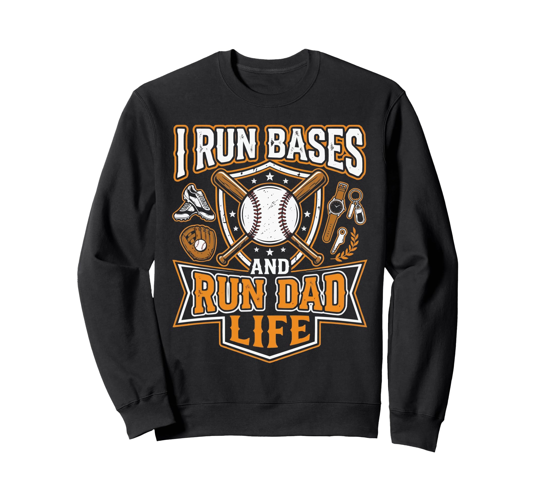 Baseball Dad Baseballer Daddy Sweatshirt - Custom Art Print Unisex - T-Shirt, Sweatshirt, Hoodie