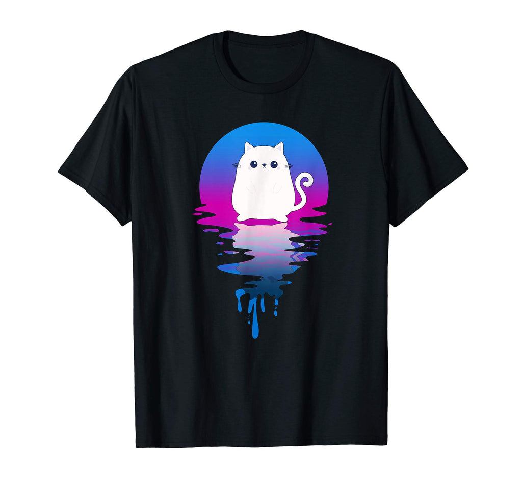 Sunset Kawaii Cat T-Shirt - Graphic Print Men Women - T-Shirt, Sweatshirt, Hoodie