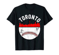 Toronto Cityscape Baseball Distressed T-Shirt - Minimalist Print Unisex - T-Shirt, Sweatshirt, Hoodie
