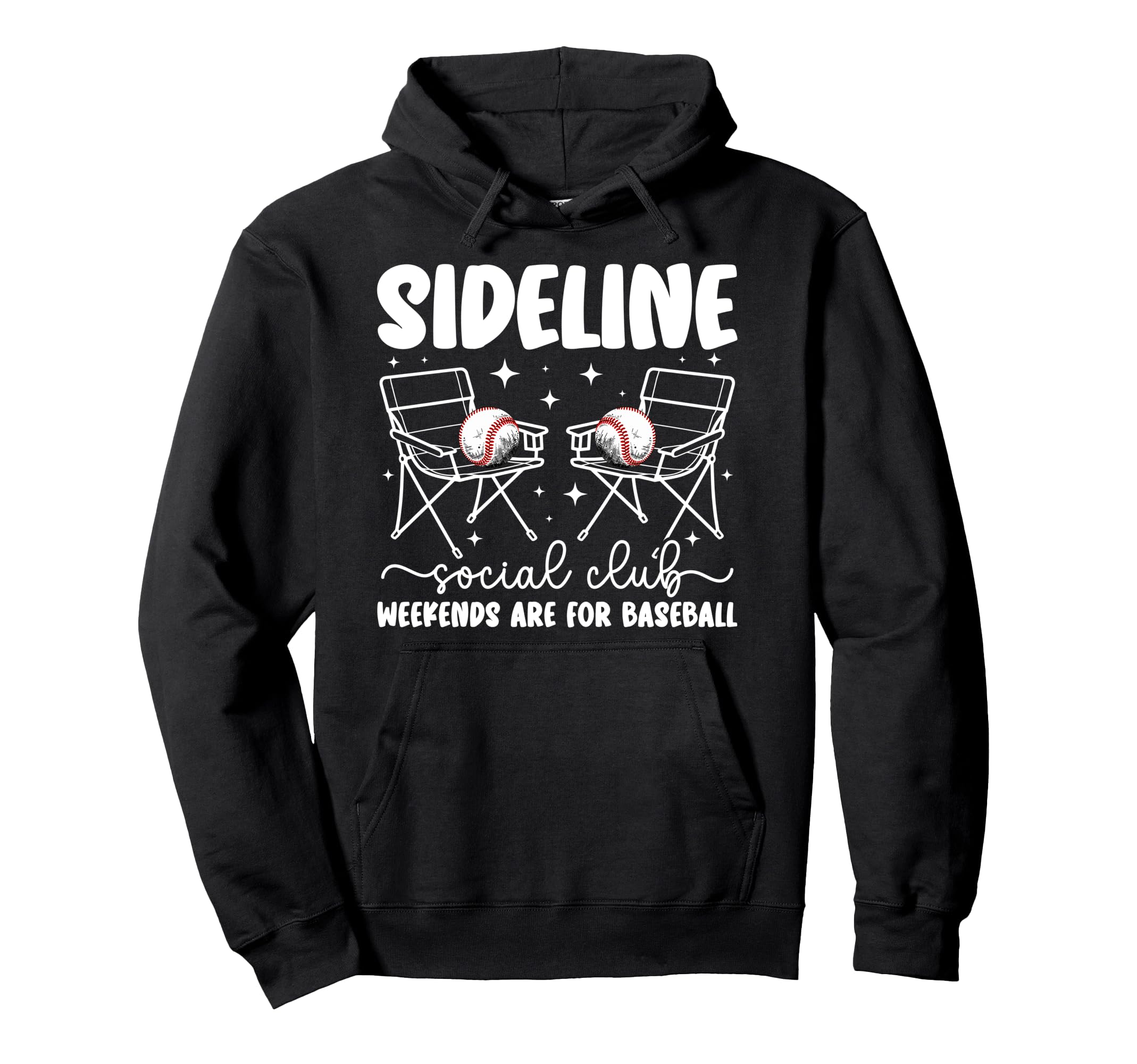 Sideline Social Club Baseball Mom Hoodie - Minimalist Print Men Women - T-Shirt, Sweatshirt, Hoodie
